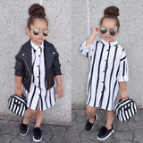 Striped Button Down Dress - Casual Virtual Chic