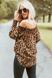 Long Sleeve Off Shoulder Printed Blouse - Casual Virtual Chic