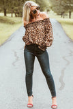Long Sleeve Off Shoulder Printed Blouse - Casual Virtual Chic